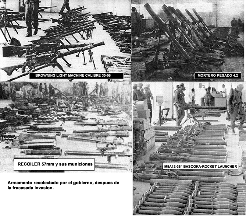 grupo de armas capturadas